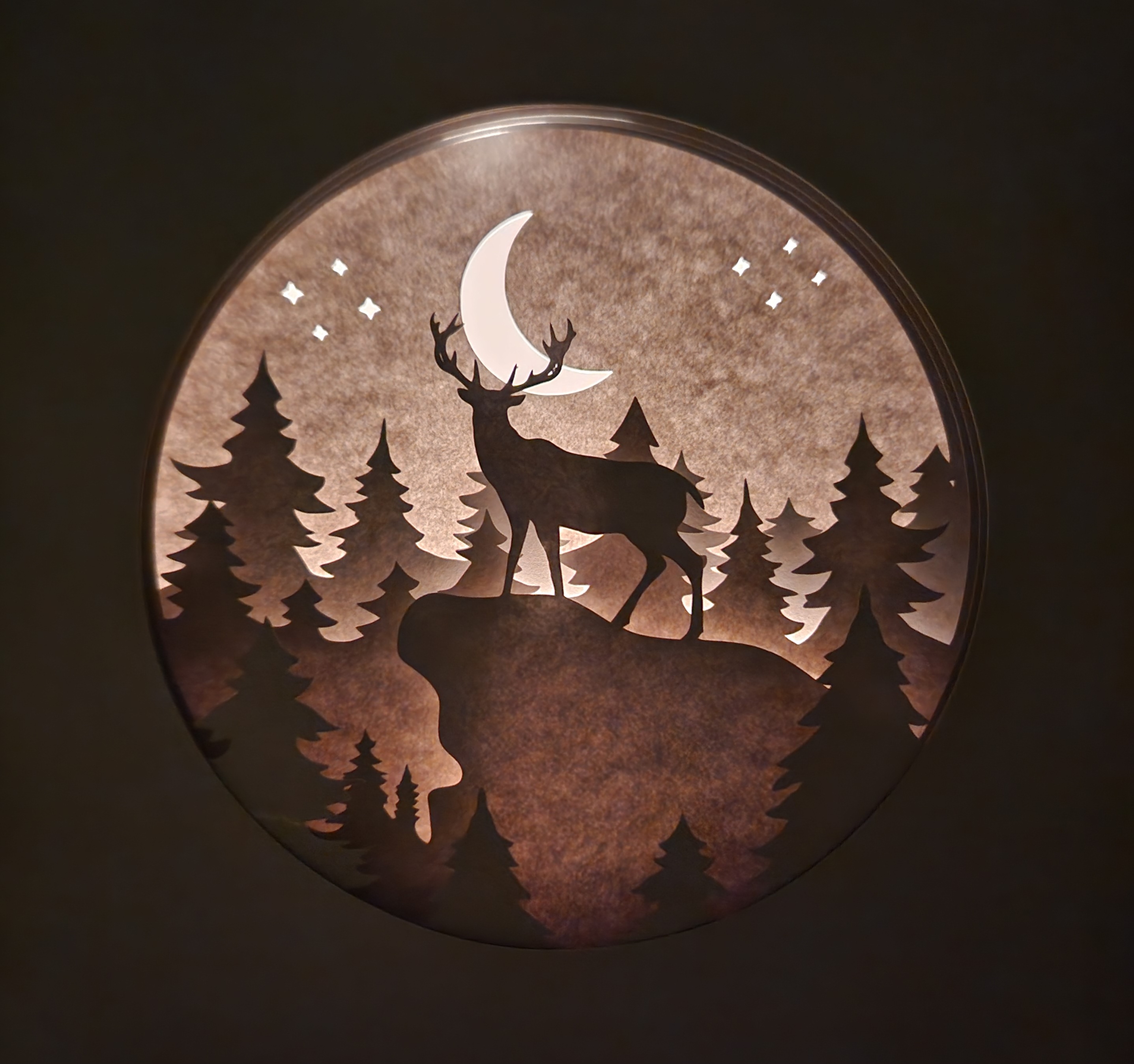 Paper light box with Fall Scene