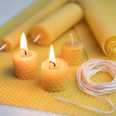 Rolled Beeswax Candles