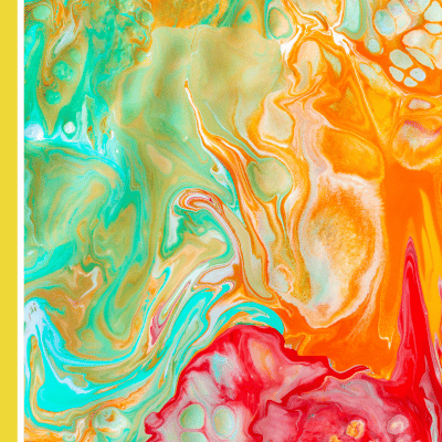 Finished paint pour