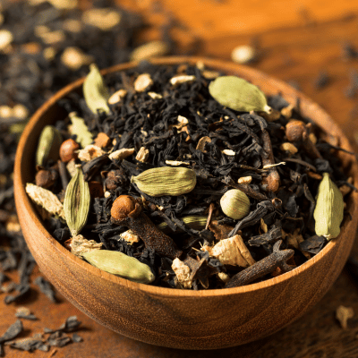 Bowl of dry Chai Tea ingredients