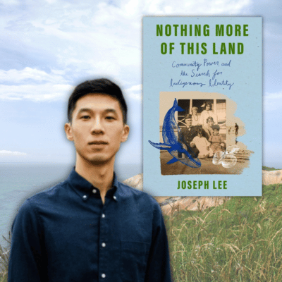 Journalist and Author Joseph Lee with his book Nothing More of This Land